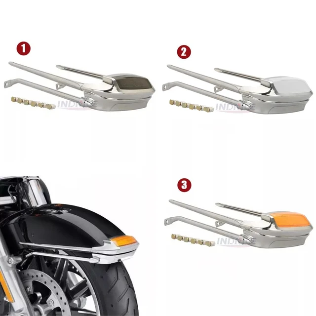 Do harley FLHTCU światło błotnika FLHTK światło dymne do harley touring CVO Air Wing przedni błotnik z końcówką światła 2014-2018