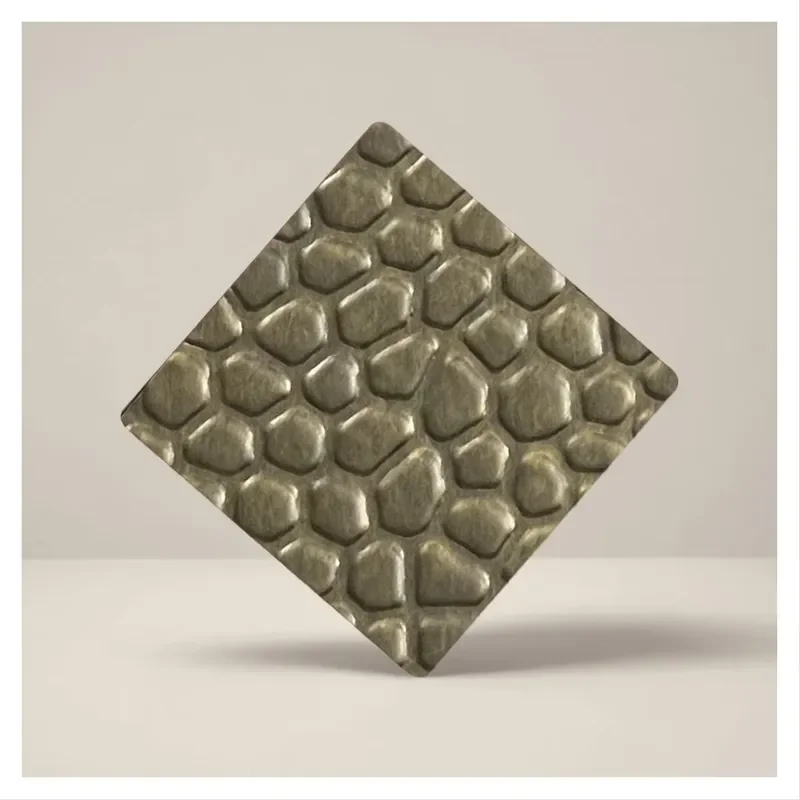 for Embossed054 Antique Bronze Honeycomb Embossed Stainless Steel Tabletop for Bar Reception