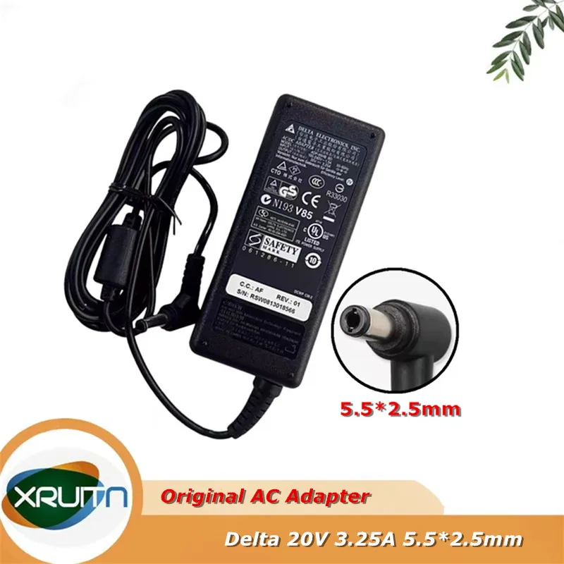 

Original ADP-65HB BD Delta 20V 3.25A Laptop AC/DC Adapter Adaptor Charger 65W Power Supply 5.5*2.5mm Original
