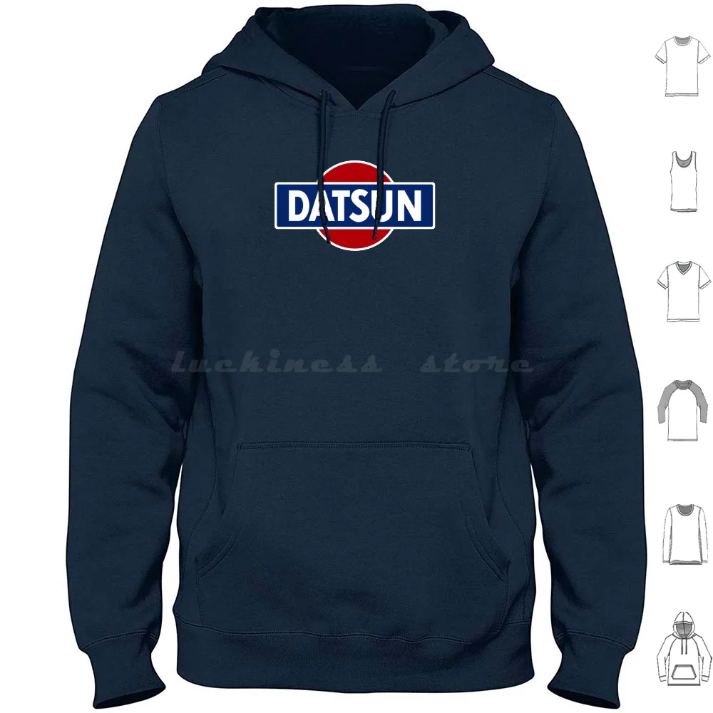 Sudadera con capucha Datsun 3 de algodón de manga larga, diseño japonés, coche, vehículo, retro, vintage, clásico, asiático, 510, Celica, 240, 260, 280, 280z