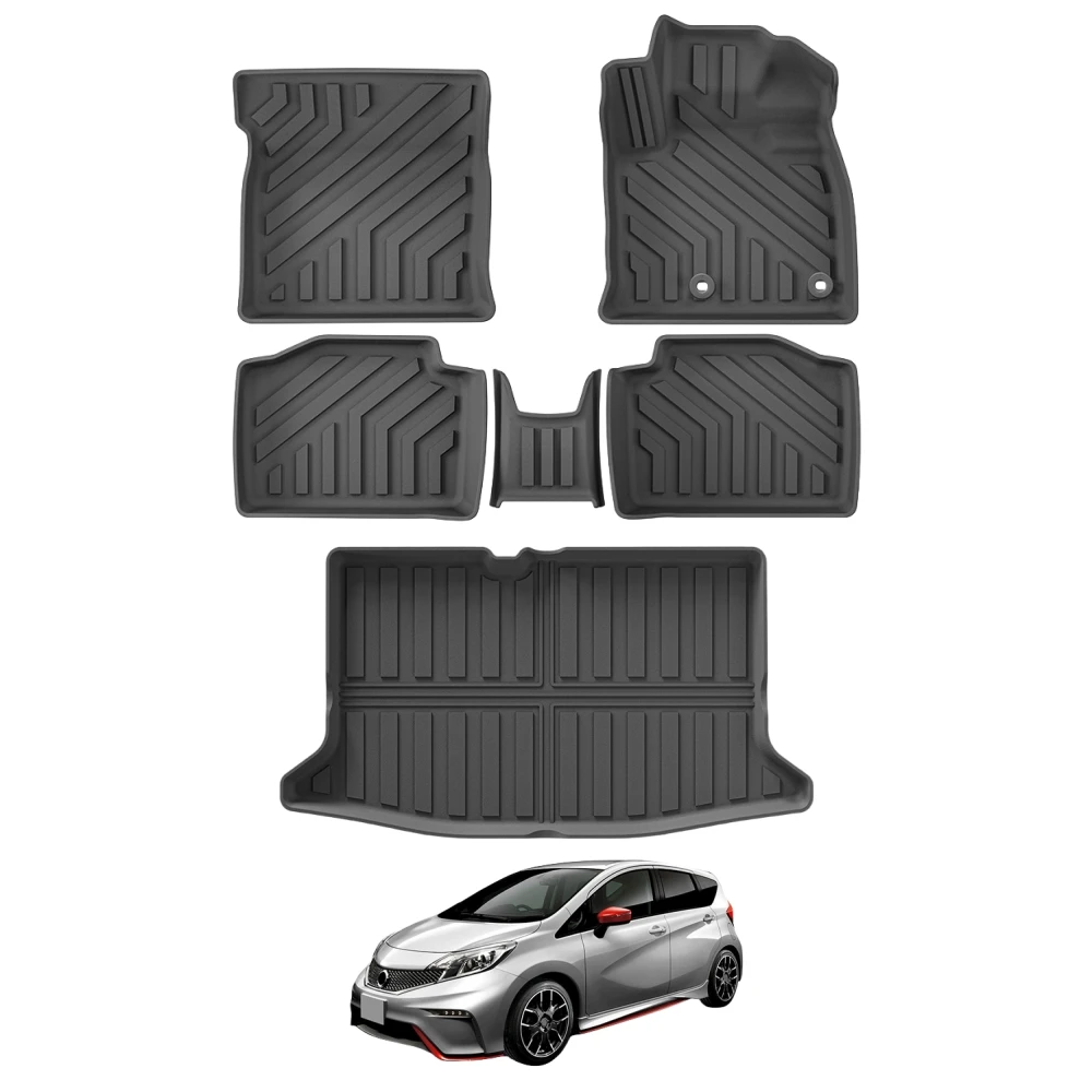 Für Nissan Note E13 2WD 2020-2024 RHD TPE 3D Autofußmatten Kofferraummatte Laderaumauskleidung Kofferraum-/Rückenlehnenpolster Wasserdicht – Detail 3