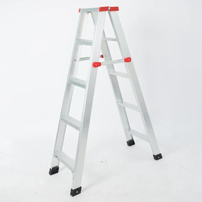 Factory newest aluminum double-sided herringbone ladder fine quality climbing ladder