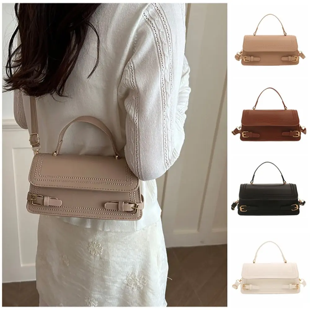 Elegant PU Women Bag Retro Handheld Ladies Purse French Style Crossbody Bag Shopping