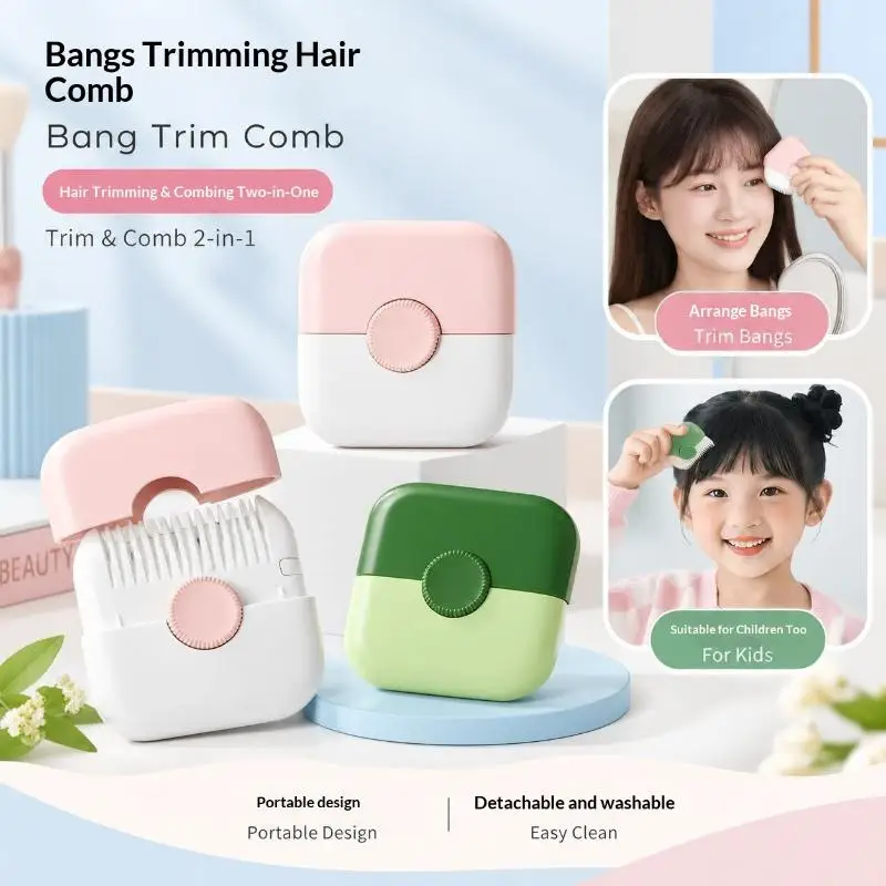 1Pcs Manual Hair Trimmer 2 In 1 Baby Hair Cutting And Hairdressing Comb For Baby Adult Double Edge Hair Razor Comb Portable Com