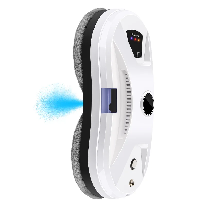 روبوت تنظيف نافذة رذاذ الماء ذكي عالي الارتفاع على الوجهين محرك بدون فرشاة منظف الزجاج نوع الرش