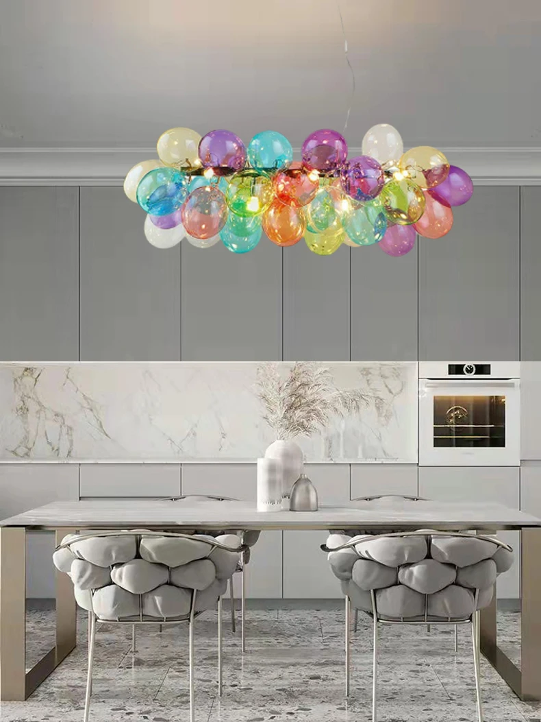 Romantic Colorful Glass Chandelier