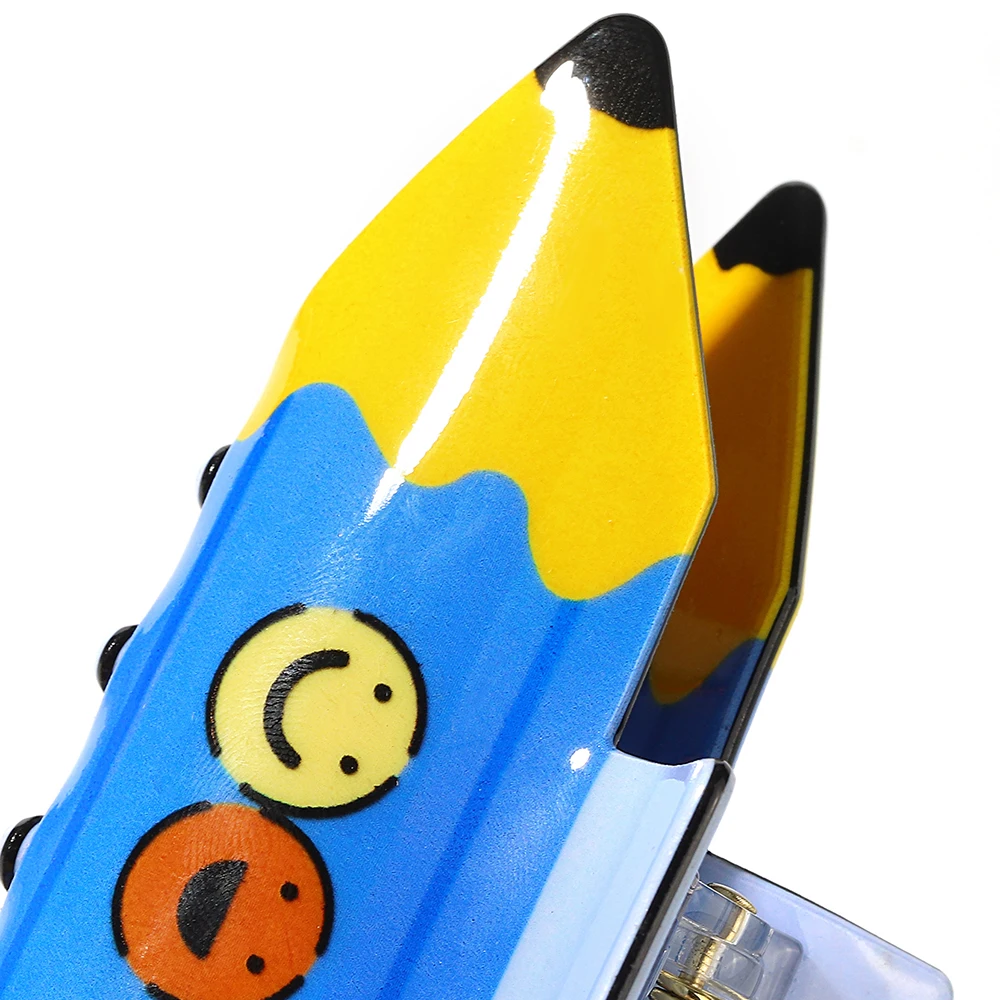 Creative Pencil Shape Funny Printed Plastic Hair Claw Clip For Women Girls Multicolour Students' Festival Gifts Hair Accessories