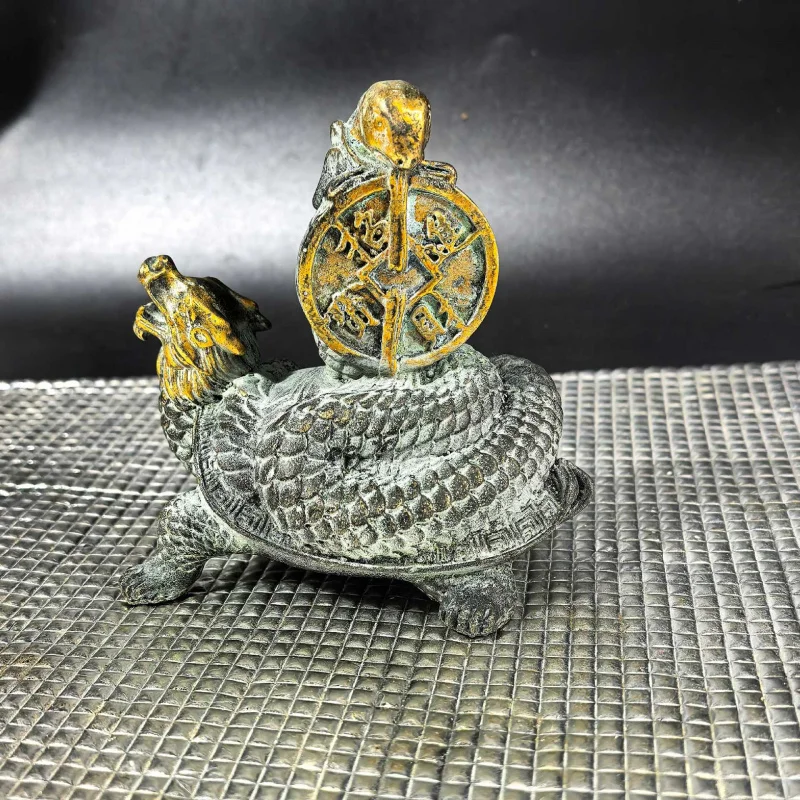 Gilt Basalt Ornament, Wealth and Longevity Decoration, Antique Bronze Item, Live Supply