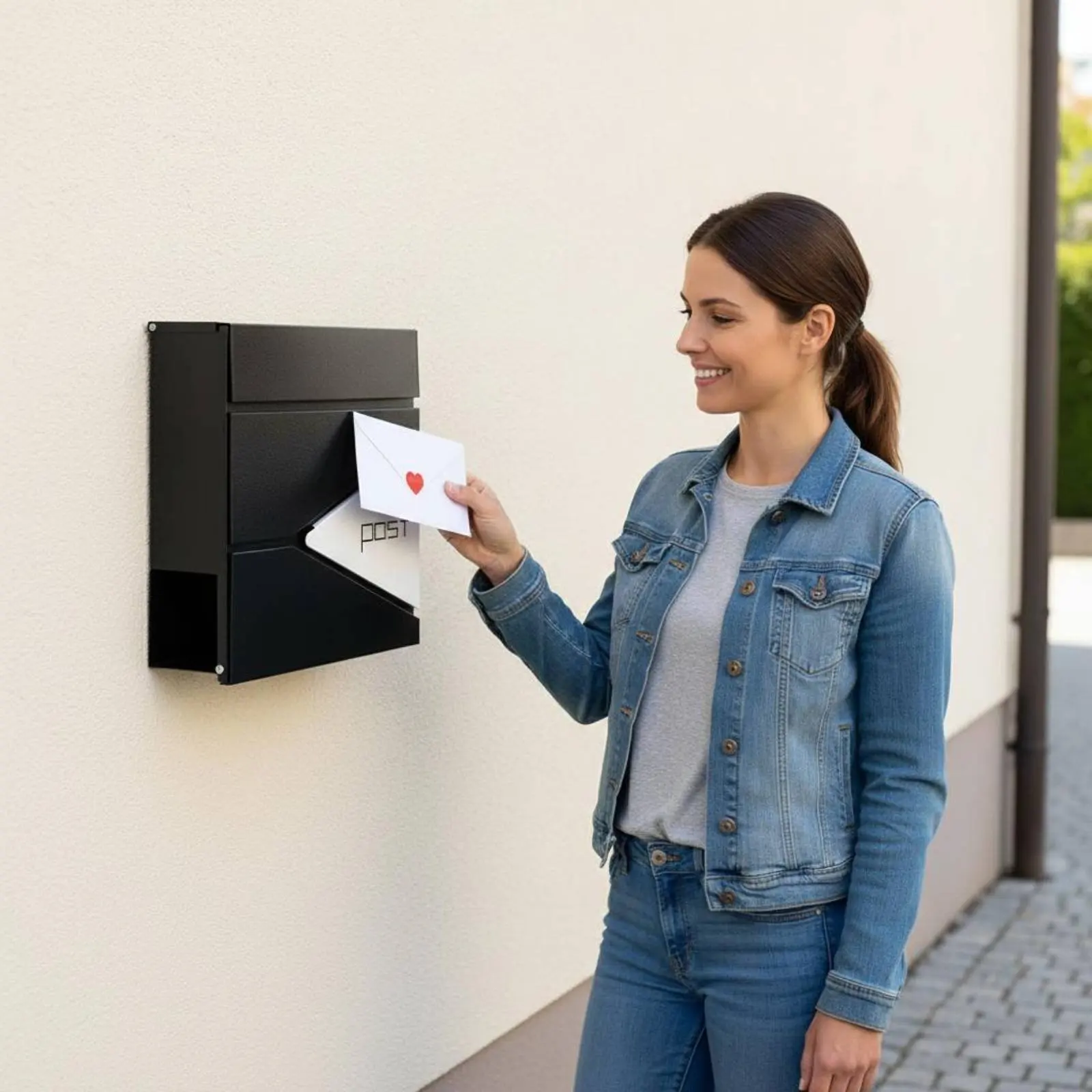 

Letter Box Long-Lasting Post Box Outdoor Mailbox Rust-Resistant Household Storage Locking