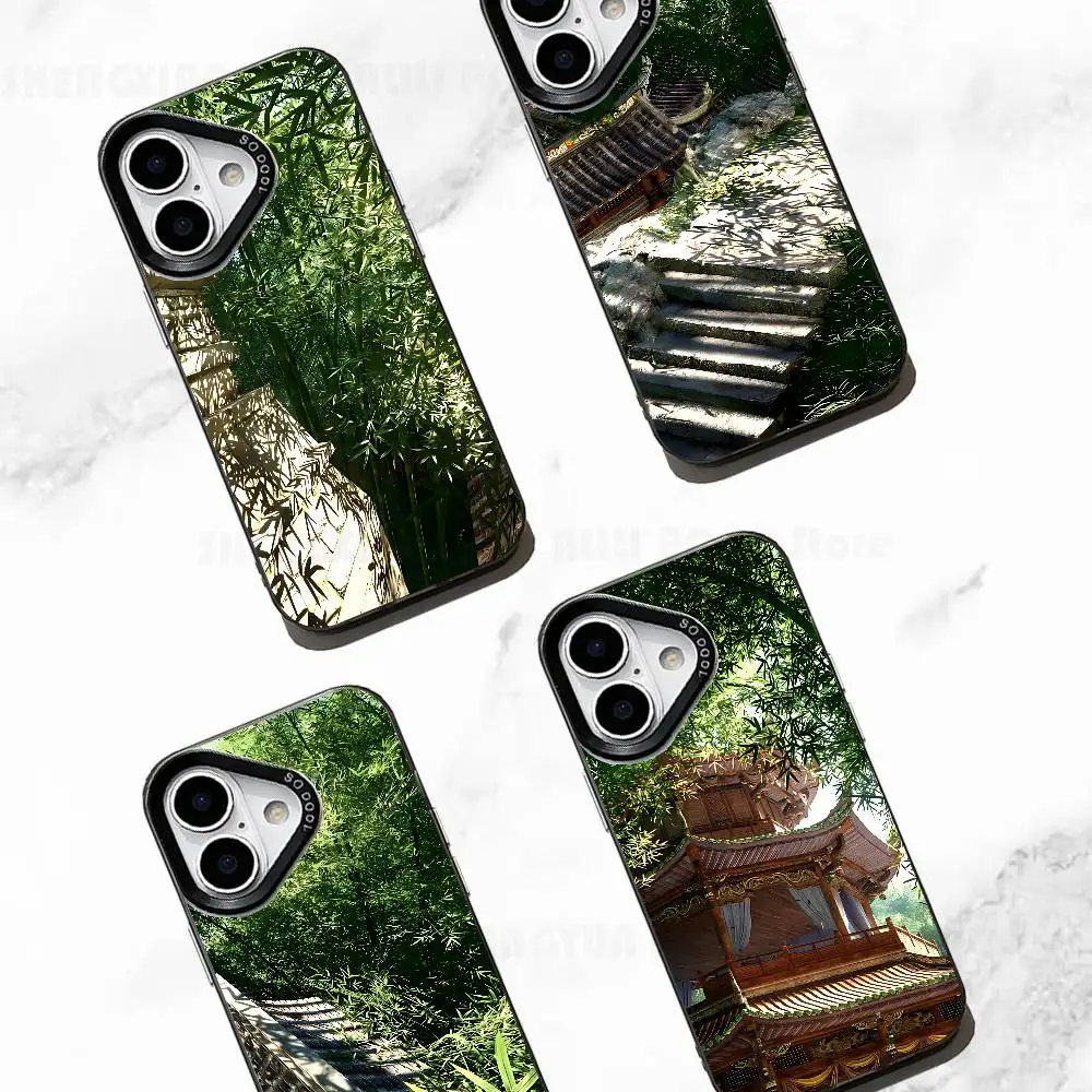 

Bamboo Architecture Landscape Phone Case For IPhone 17 16e 16 15 14 13 12 Pro Max X XR XS MAX Back Cover