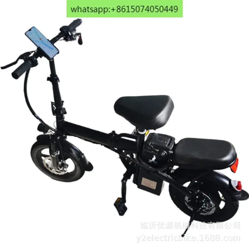 Source factory 14 inch chain rotating shaft lithium driving electric bicycle folding electric vehicle