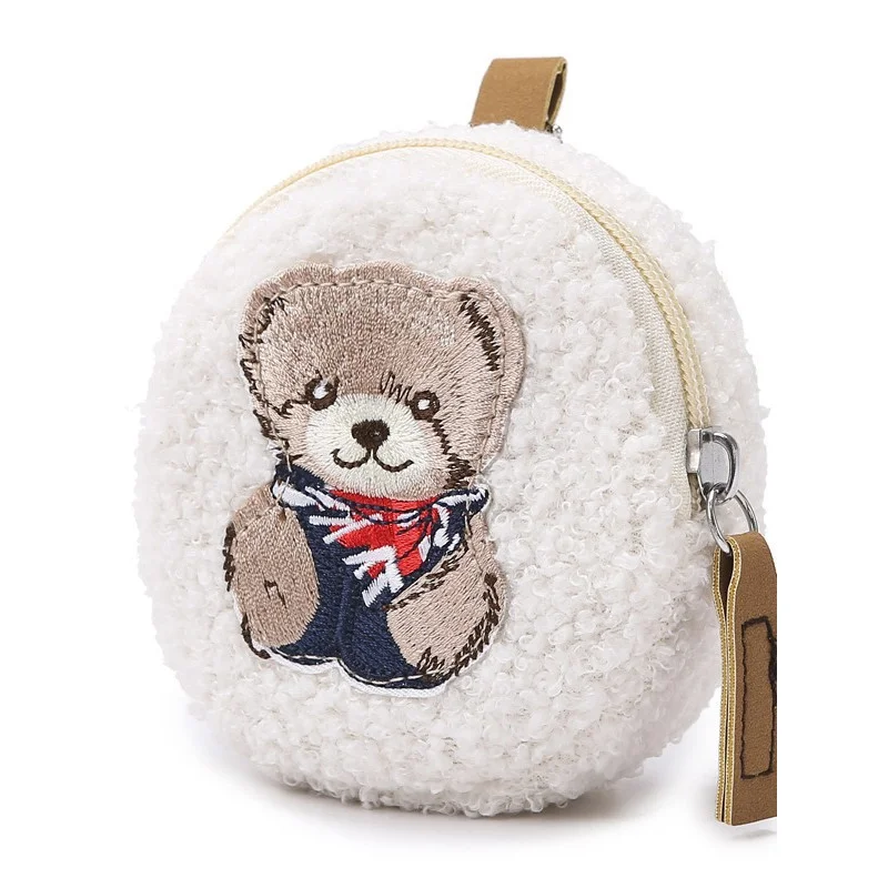 Niche Design Lamb Wool Earphone Coin Purse Portable Simple Hanging Coin Purse