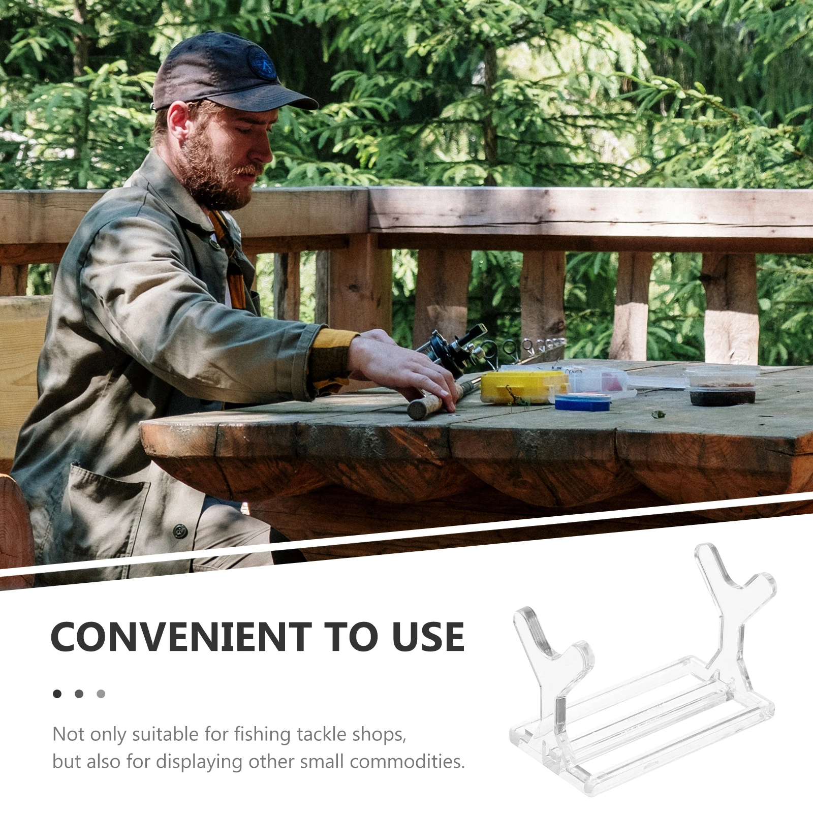 

Desk Bait Display Stand Desktop Fishing Lure Abs Organizers Durable Fake Baits Holder