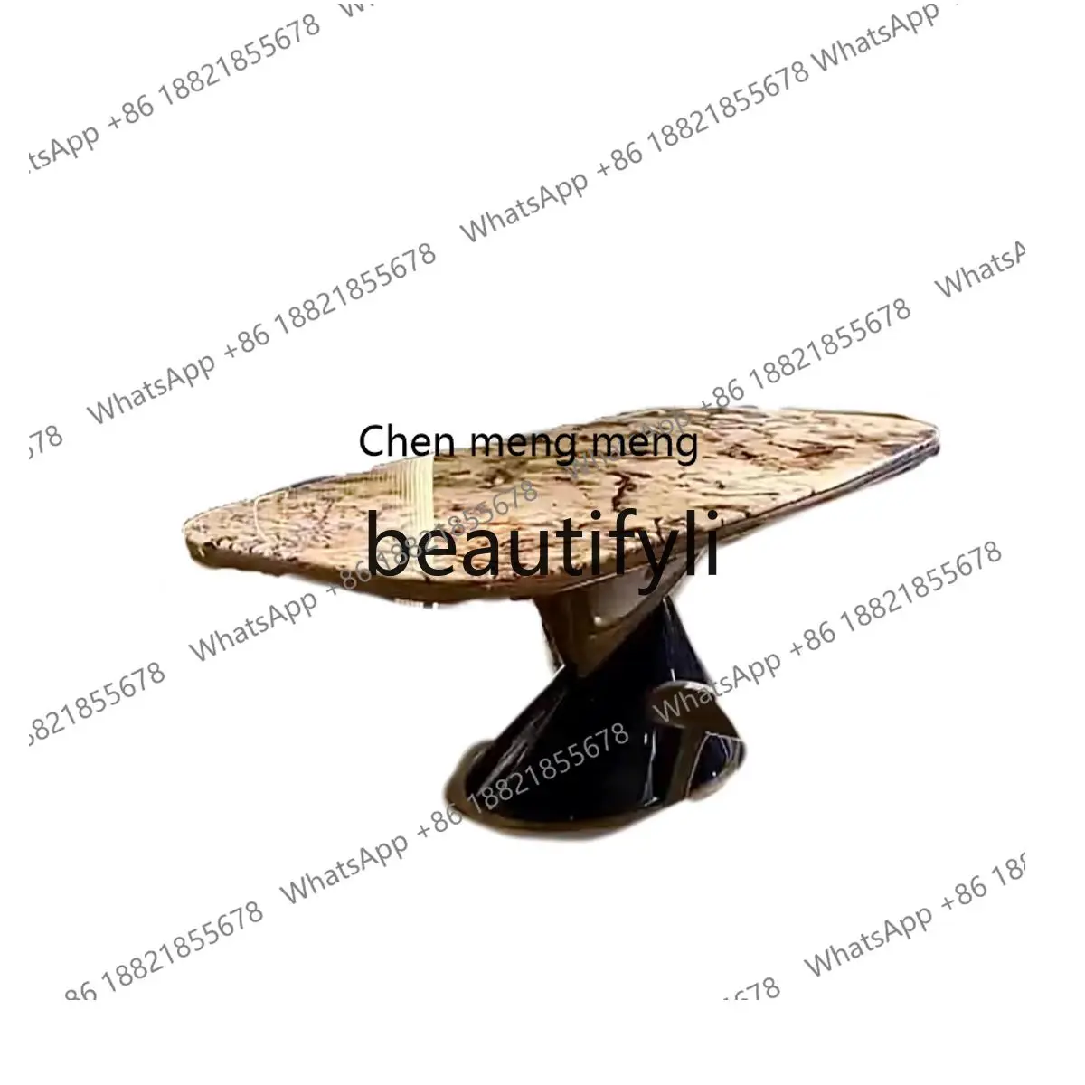 Italian light luxury marble rectangular dining table combination chair luxury restaurant dining table high-end brand furniture