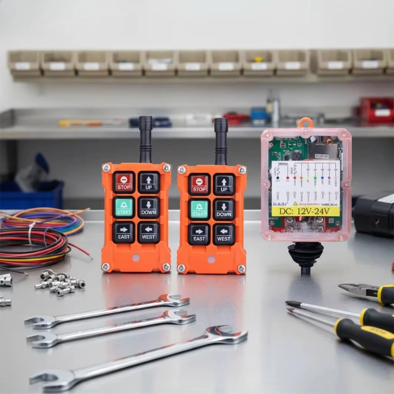 

Industrial Smart Tail Lift Radio Transmitter Receiver Set, Hydraulic Truck Trailer Radio Remote Control, Plastic Crane