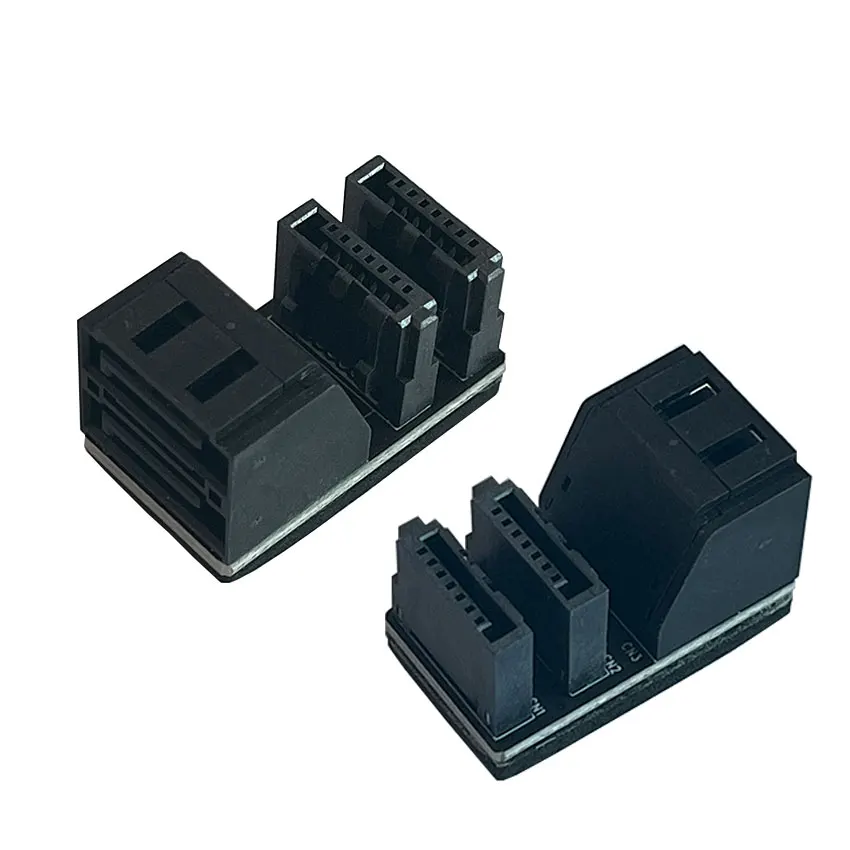 

Double SATA 7Pin Male To Female 90/180 Degree Angled Turning Connector Power Adapter Elbow Head for Computer Motherboard SSD HDD