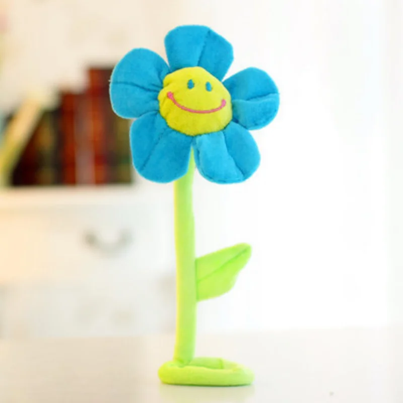 Plush Toy Sun Flower Bendable Suffed Toys Smile Face Gift Curtain Buckle Sunflowers Tanabata Wedding Bouquet Sunflower Gifts