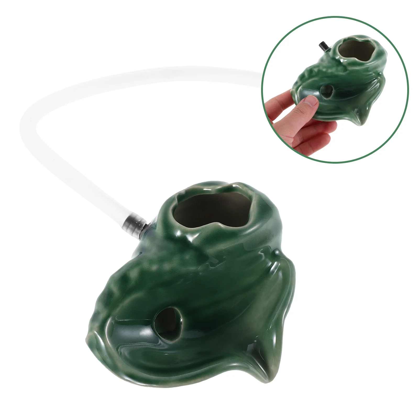 

Outdoor Garden Fountains Ceramic Conch Jug Waterfall Fountain Pond Water Feature Pump DIY Pot Decoration Aquarium Landscaping