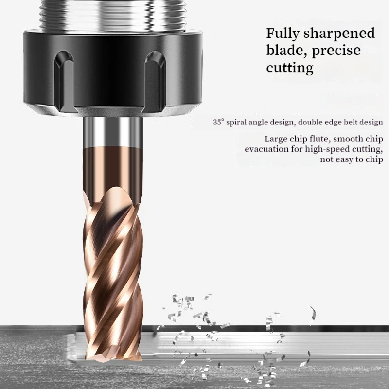 

Твердосплавная концевая фреза с ЧПУ, 4-зубая фреза HRC55 для стали, металла, дерева 12-20 мм