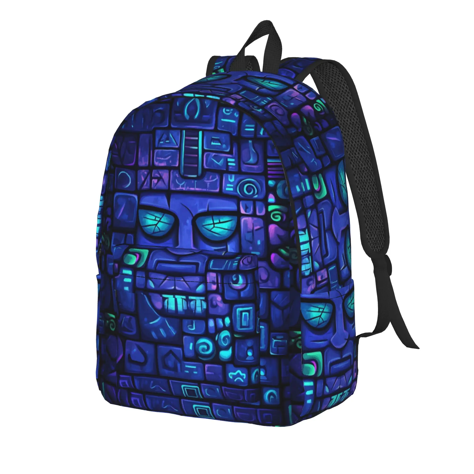 Tribal Chief Print Backpack  Hiking Backpacks Men Designer Breathable School Bags Leisure Rucksack