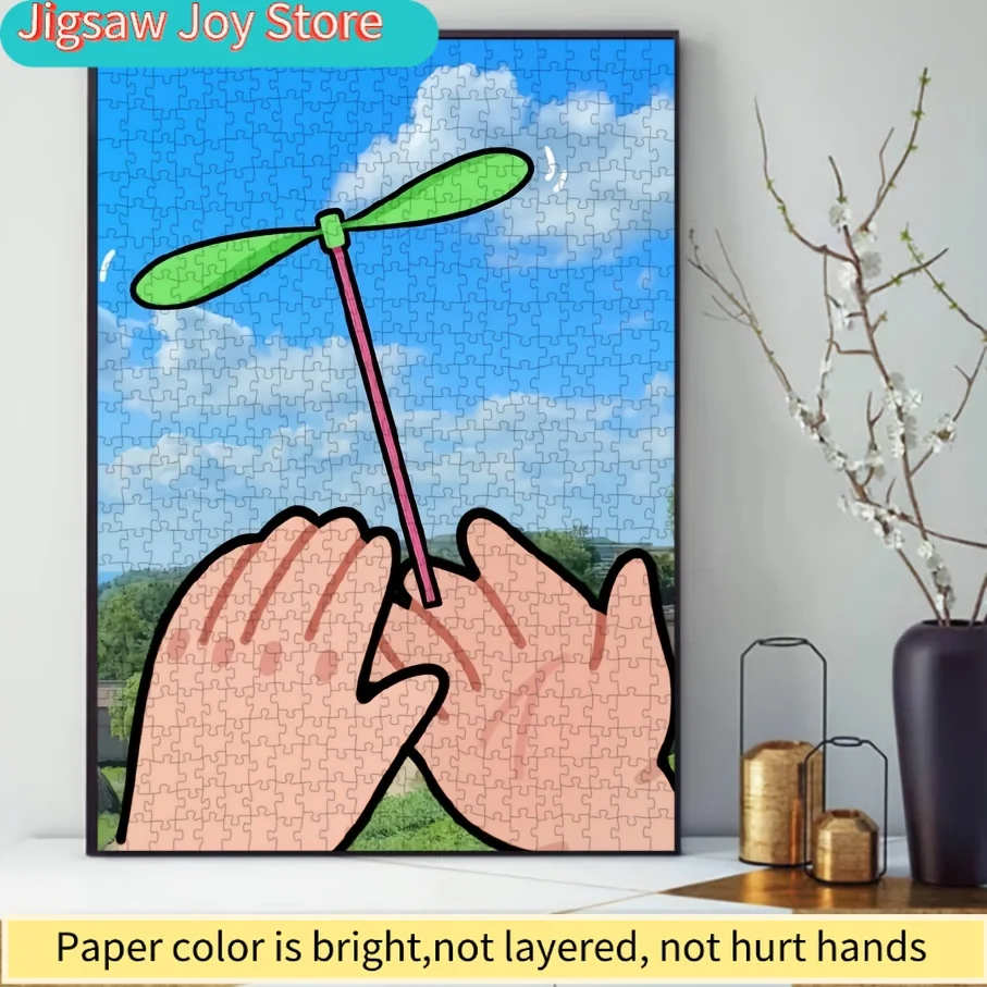 Puzzle a forma di libellula per adulti - Rompicapo impegnativo di grandi dimensioni con pezzi di carta atossici, gioco per serate in famiglia