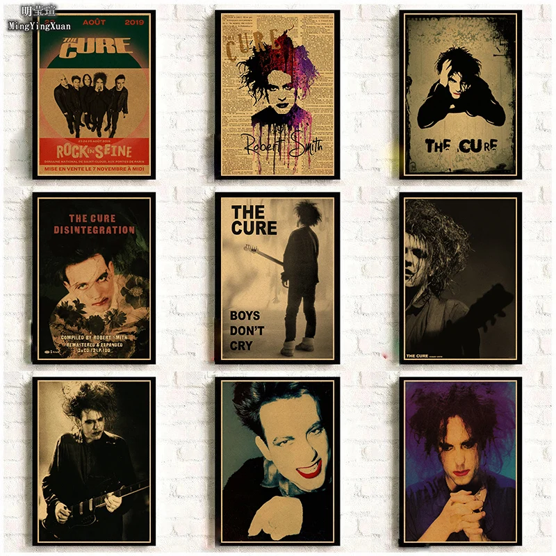 Vintage The Cure Rock Poster Home Decor Kraft Paper Posters Retro Poster Rock Band Music Star Poster Wall Stickers Pictures gift