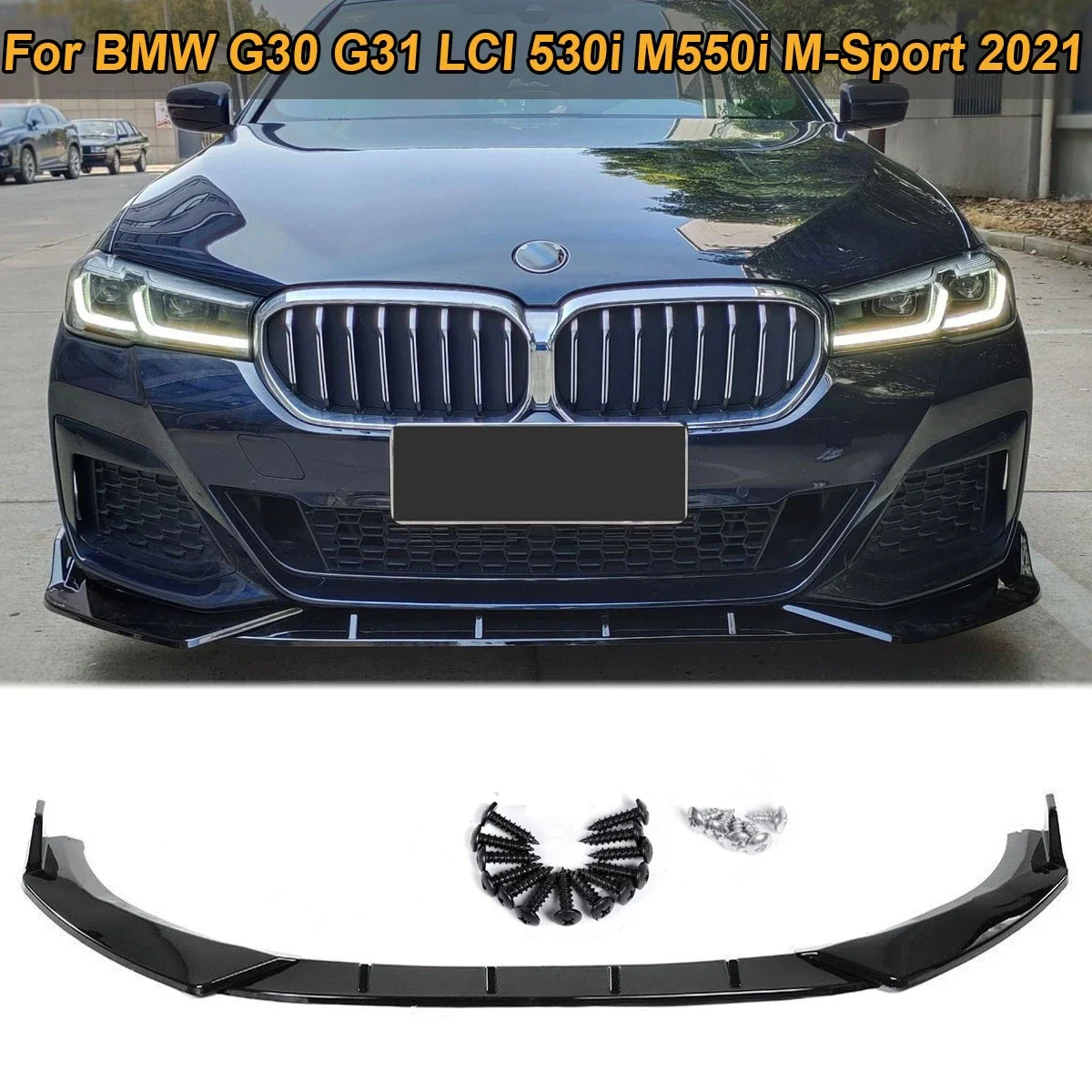 

Передний бампер, спойлер, боковой сплиттер, защита корпуса для 2021 2022 BMW G30 G31 LCI 530i M550i M-Sport 2021 2022, автомобильные аксессуары