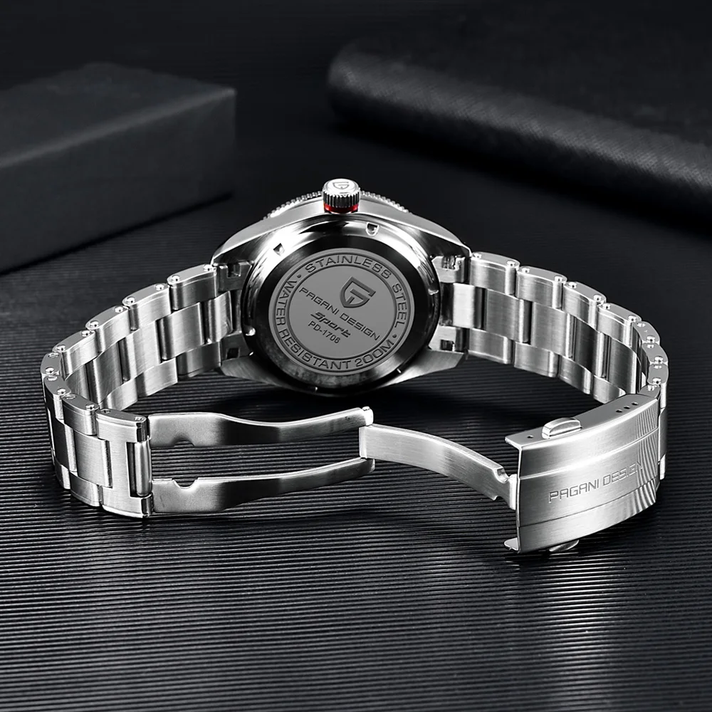 Reloj Mecánico Pagani Design BB40 para Hombre, Reloj Automático GMT, Caja de Regalo, Marca de Primera Calidad, Zafiro Luminoso, 20 BAR, Reloj 2026