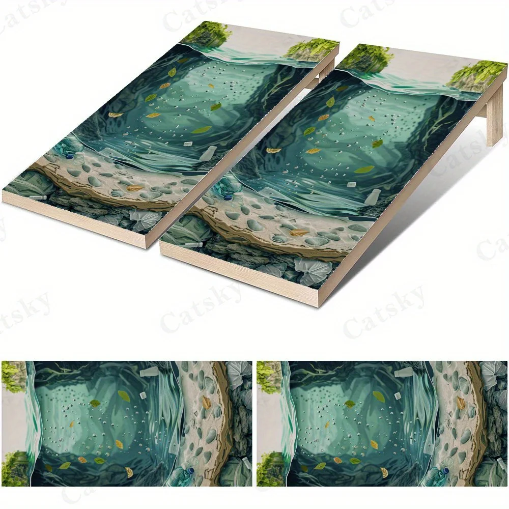 

Боковая сцена для улицы, водонепроницаемая доска Cornhole, виниловые обертывания, дизайн настольной игры из ПВХ для улицы, идеально подходит для занятий спортом и отдыха