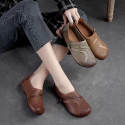 GKTINOO 2024 Fashion Women Shoes Genuine Leather Loafers Women Casual Shoes Mother Soft Comfortable Shoes Women Flats Non-slip