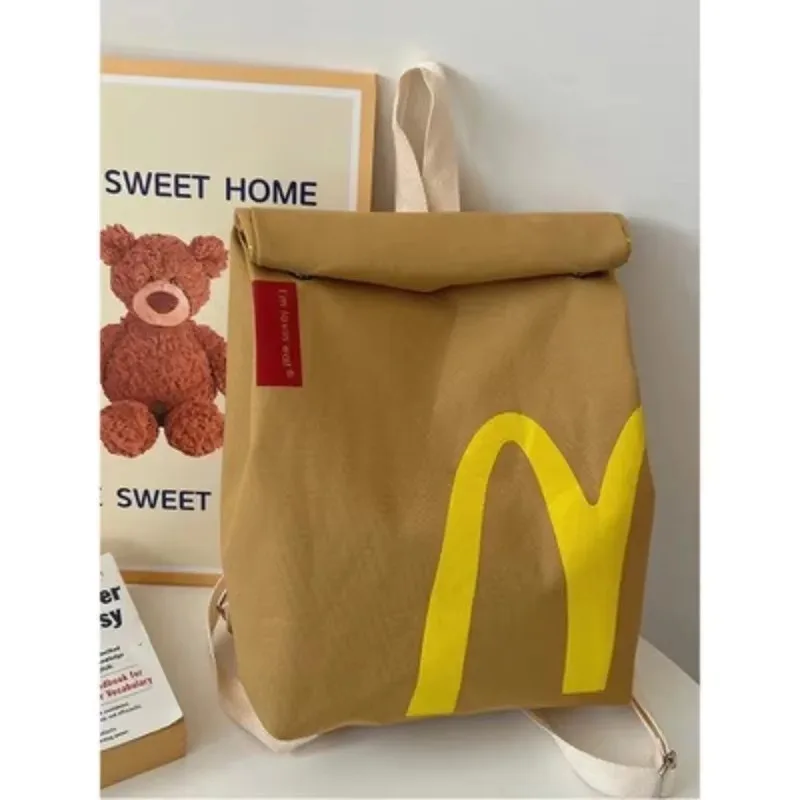 New McDonald's backpack Wholesale Outdoor School Personalized Student Backpack Casual Drawstring Backpack Birthday Gift