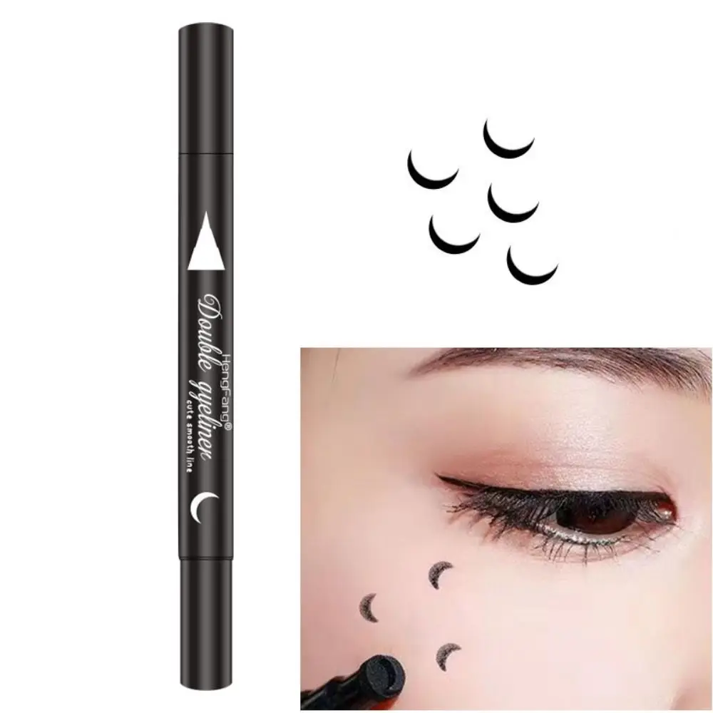 Heart/Moon/Star Designs Moonlight Glam Eyeliner Pen Waterproof Sweatproof Tattoo Stamps Long-Lasting Smudge-Proof