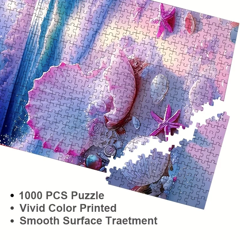1000 قطعة من أحجية الصور المقطوعة النابضة بالحياة للبالغين - حرفة يدوية متينة، تصميم محمول، صديق للمبتدئين، 38.0 سم × 26.01 سم، P #1