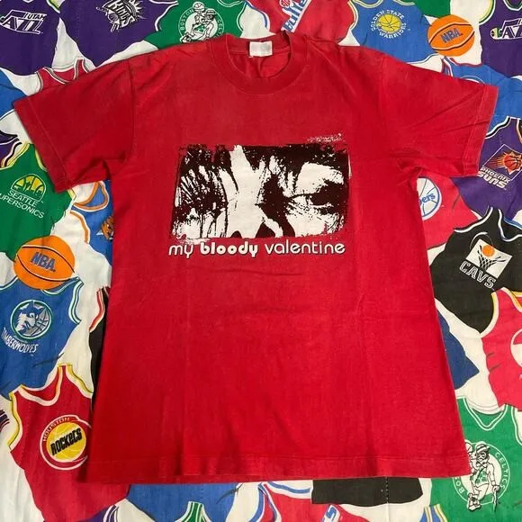 Vtg 90s My Bloody Valentine Feed Me With Your Kisses Euro Tour T shirt NH21077
