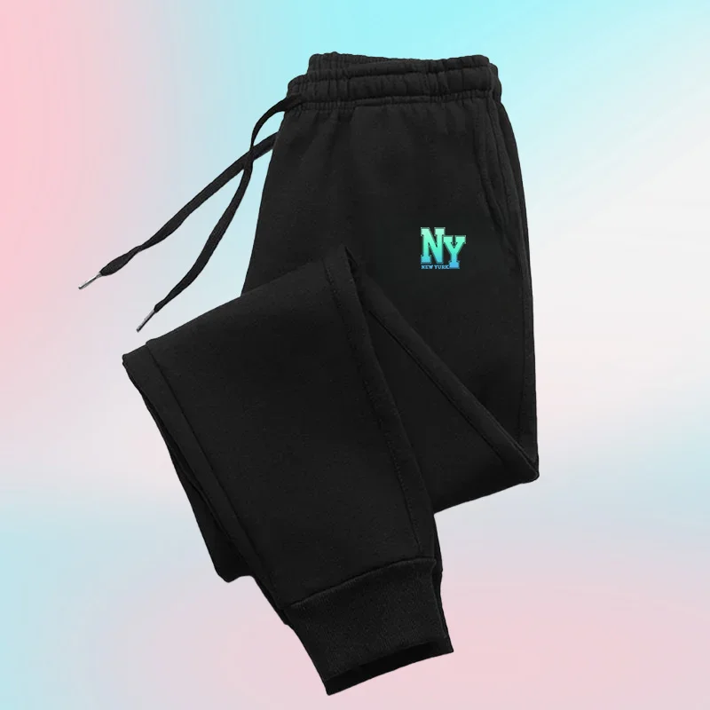 Harajuku الرجال Sweatpants غير رسمية الصوف السراويل الرياضية ركض الشارع الشهير الخريف الشتاء الركض سراويل رياضية