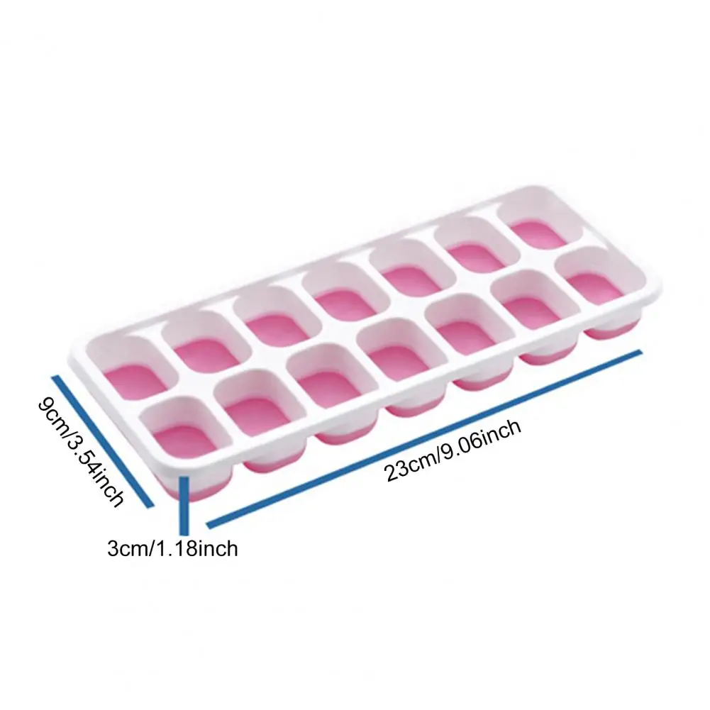 Ice Tray Mold Stackable Silicone Ice Cube Tray with Leak-proof Lid Easy Release Non-stick Mold Dishwasher Safe for Freezer