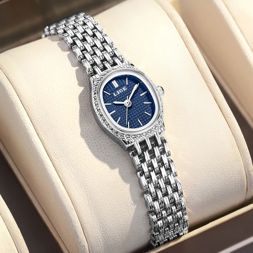 Imagen 2 del producto Reloj LIGE de lujo para Mujer, relojes de pulsera de cuarzo elegantes a la moda, relojes de acero resistentes al agua hasta 30M, Reloj de regalo para Mujer