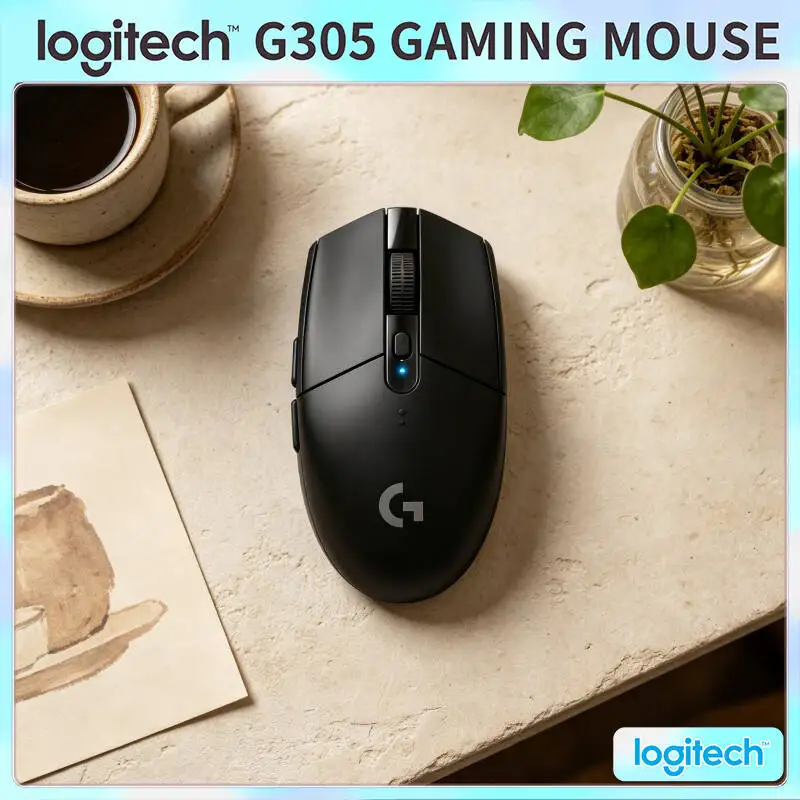 Logitech G305 Wireless LIGHTSPEED Mouse, 12000 DPI HERO, 6 Buttons, 250h Battery, 99g Lightweight, PC Mac