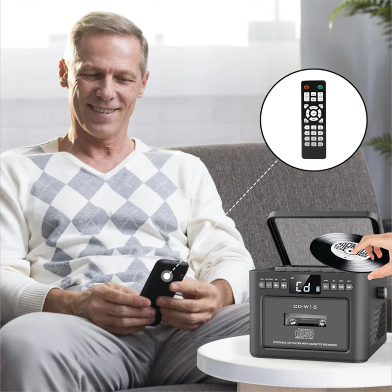 

CD player tape all-in-one play portable home CD-ROM English repeater multifunctional Bluetooth speaker high quality