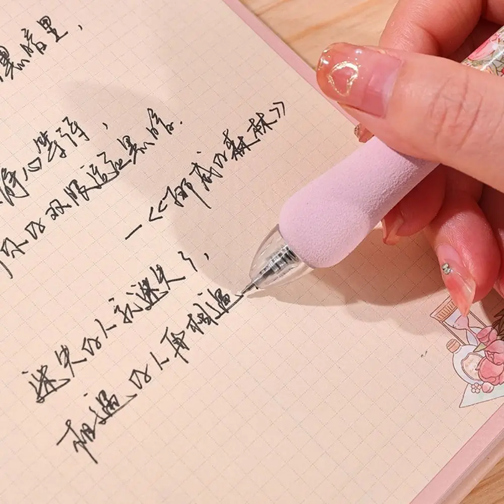 

4Pcs 0.5mm ST Nib Cartoon Gel Pen Press Type Quick-drying Writing Neutral Pens Smooth Writing Black Ink Signature Pen Student