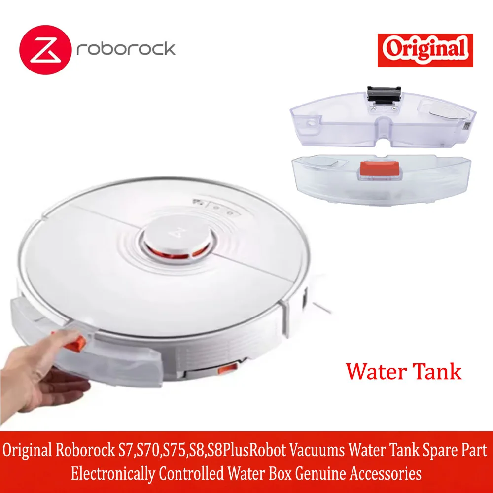 Réservoir d'eau pour robots aspirateurs Roborock S7, S70, S75, S8, S8 Plus – Pièce de rechange authentique, boîte à eau à commande électronique, accessoires d'origine