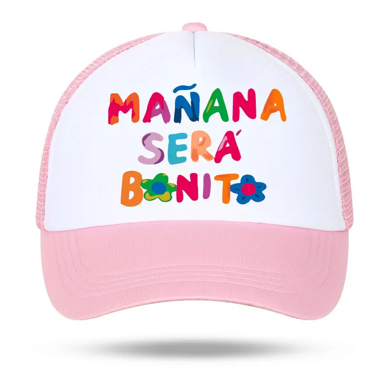 

Wholesale New Print Manana Sera Bonito Mesh hat Baseball Cap Breathable Couple Hat Unisex Adjustable Visors Caps