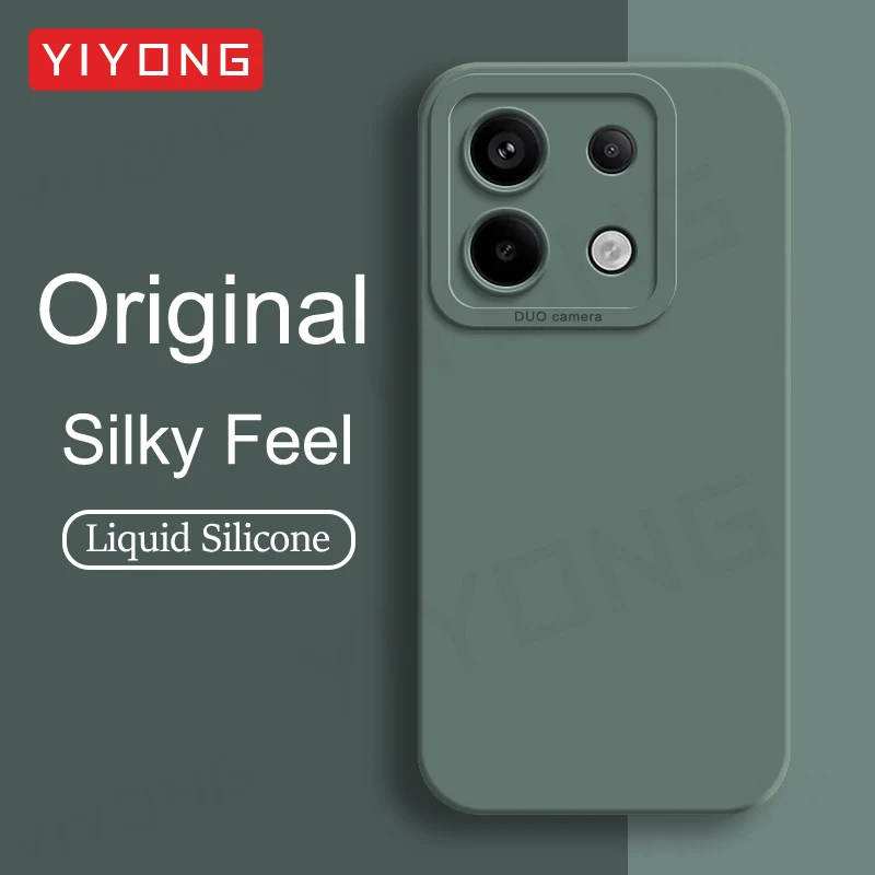 For Redmi Note13 5G Case YIYONG Silky Liquid Silicone Soft Cover For Xiaomi Redmi Note 13 12 Pro Plus Xiomi Note12 Turbo Cases