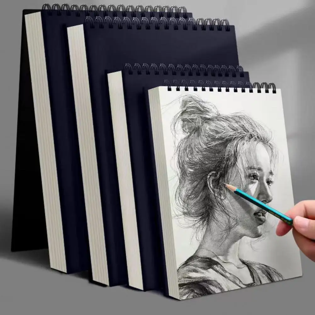 Vellum Paper Sketchbook 30 Soft Pages Spiral Bound Wooden Cover Unfolds Flat Vellum Artist Notebook for Sketching Painting