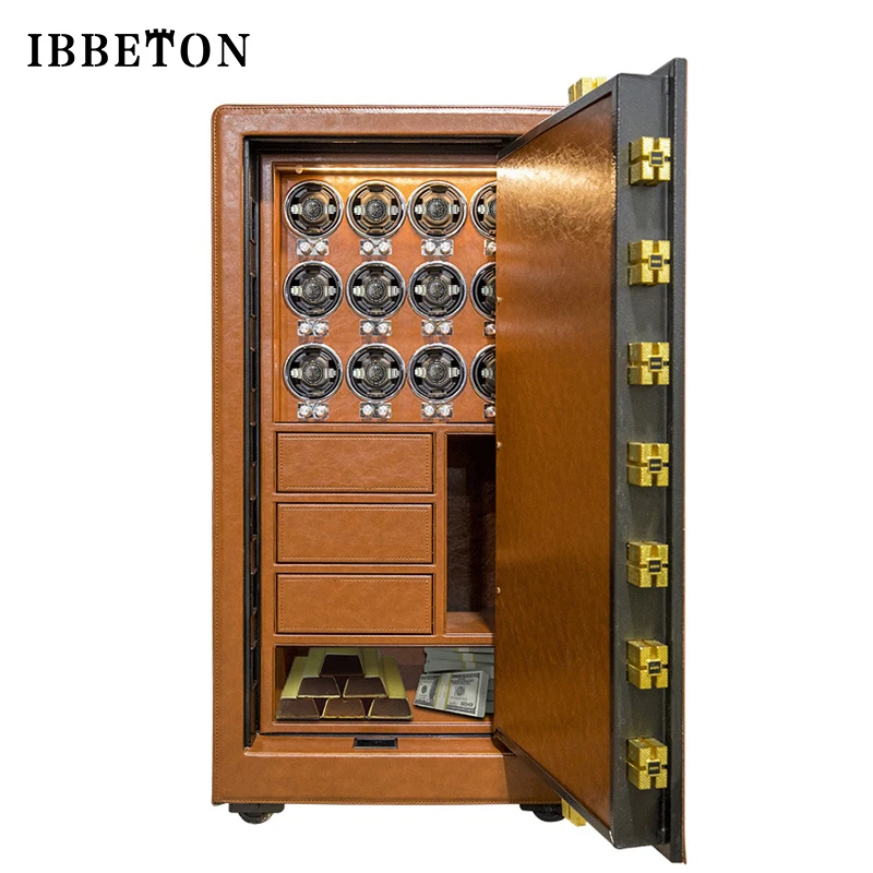 Intelligent Safe Box Customized Automatic Watch Winder Display Strong Box in High Security Steel Container Safety Watch Safe Box