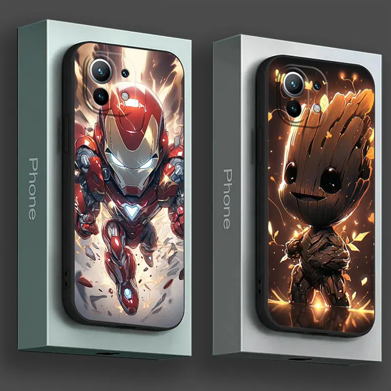 

Cartoon Baby Marvel Phone Case For Xiaomi 14T 13T 12T 11T 14 Pro 12 Mi 11 Lite Poco X3 X4 X5 X6 M5 F5 F6 Pro Soft Silicone Cover