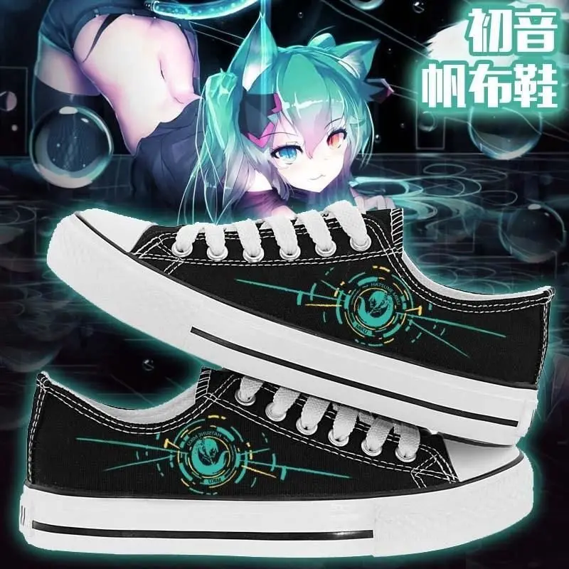 

Hatsune Miku Canvas Shoes Anime Periphery Cosplay Shoes Costumes anime Co branded Shoes Hobbies Collection Boudoir Gifts