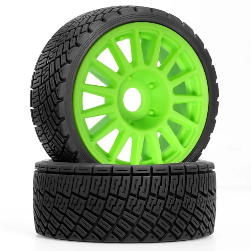 

For 1/8 RC Rally Car Tires On Road Tyres 17mm Hex Plastic Wheels for 1/7 1/8 Racing Car KM WRC C3 ARRMA