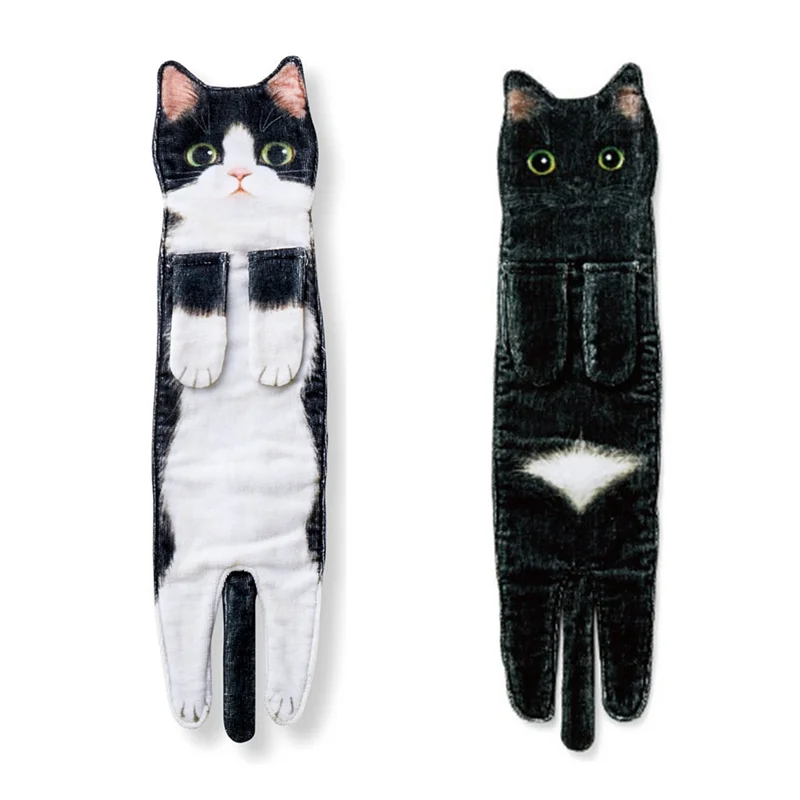 

Premium Funny Cat Hand Towels For Bathroom Kitchen Decor Cat Towel, Cute Decor Hanging Face Towels, Super Absorbent Soft Easy To