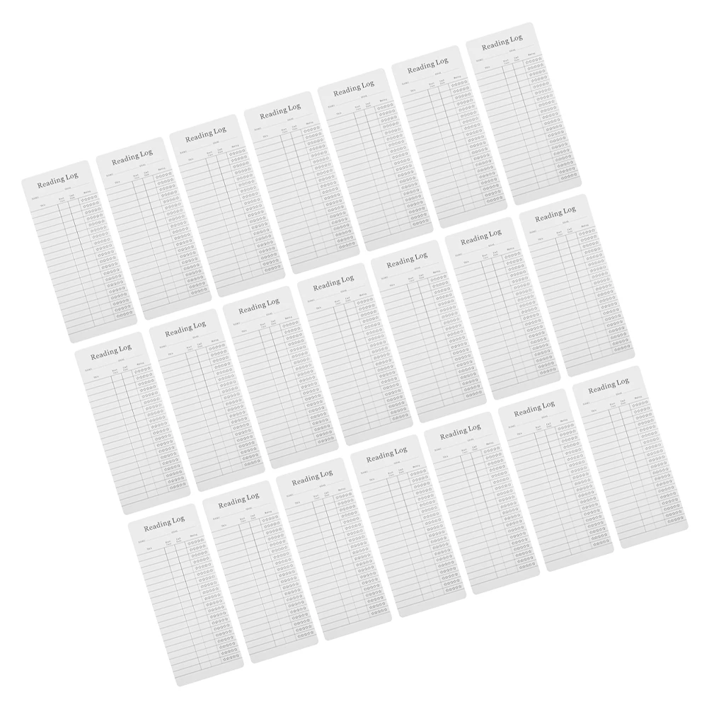 

30pcs Reading List Bookmarks Thick Paper Library Cards Note Space Tracking Rating Sections Versatile Home School Office